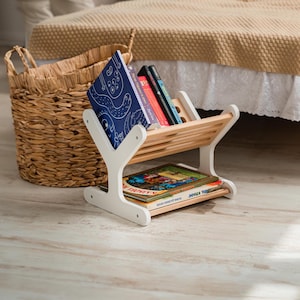 Étagère pour tout-petit, étagères Montessori pour chambre de bébé, étagère de sol pour enfants, petite bibliothèque en bois