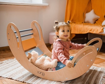 Montessori Rocker, One Year Old Girl Gift, Montessori Toddler Climbing Arch, Montessori Toys 2 Year Old, Kids Learning Table