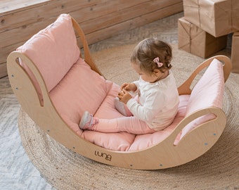 Montessori Rocker, Montessori Toddler Climbing Arch, Montessori Toys 2 Year Old Girl Gift, One Year Old Boy Gift, Kids Learning Table