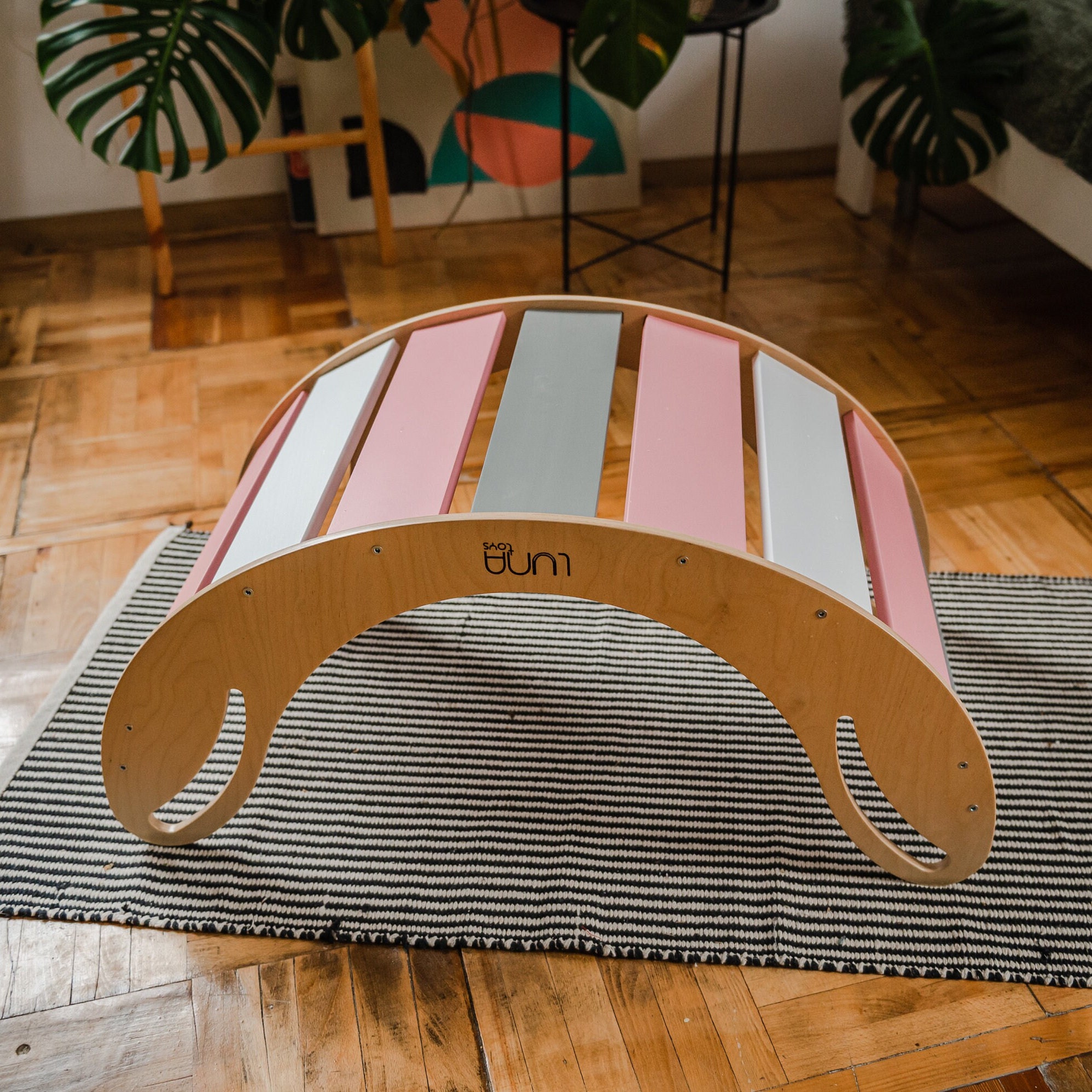 Montessori Rocker + Kids Learning Table, Montessori Toddler Climbing ...