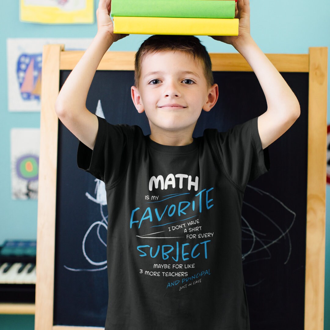 Math Is My Favorite Subject Kids T Shirt For Mathematics Etsy Math is my favorite subject kids t shirt for mathematics etsy