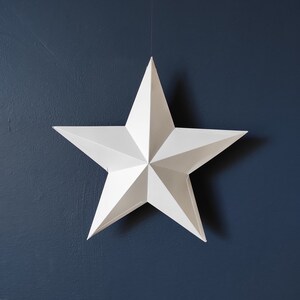 Christmas Star 5-Point - Hanging or Tree Decoration and Wall Decoration  - 2 Versions in one - PDF Digital Download - DIY Papercraft Model