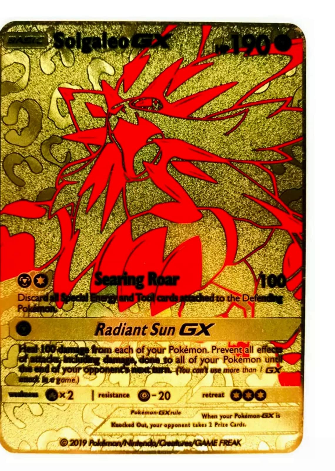 Gold Legendary Custom Pokemon Cards Etsy