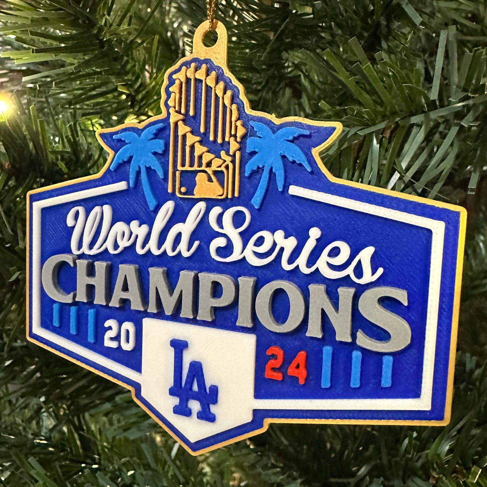 Dodgers World Series Champions 2024 Christmas Ornament 3D Print - Ready ...