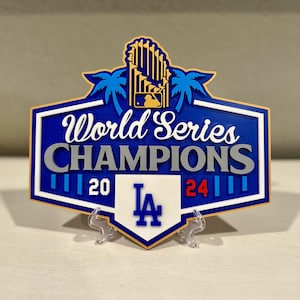 2024 World Series Champions Dodgers Desk / Mantle Plaque - Wall Sign - Ready to Ship