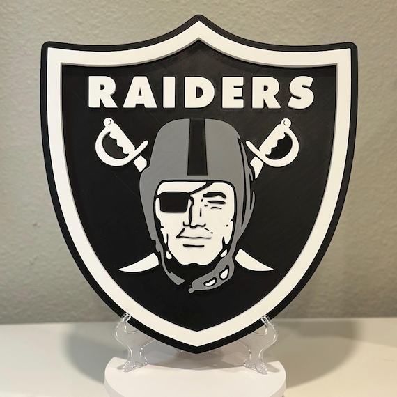 ウォールアート　ディスプレイ　看板　スチール　RAIDERS レイダース　サイン レイダーズ XL ライト付きウォールサインディスプレイ LED 13インチ×13