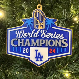 Dodgers World Series Champions 2024 kerstornament 3D-print: klaar voor verzending