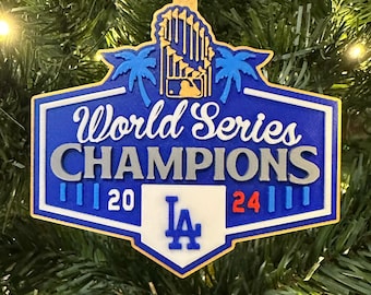 Dodgers World Series Champions 2024 Christmas Ornament 3D Print - Ready to Ship