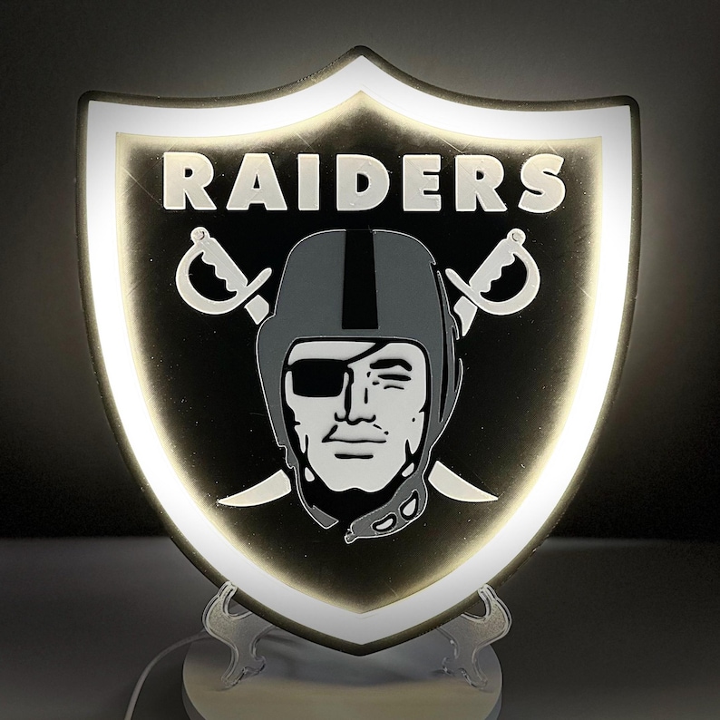 Raider Light Raiders XL Lighted Wall Sign Display LED 13”x13” - Etsy