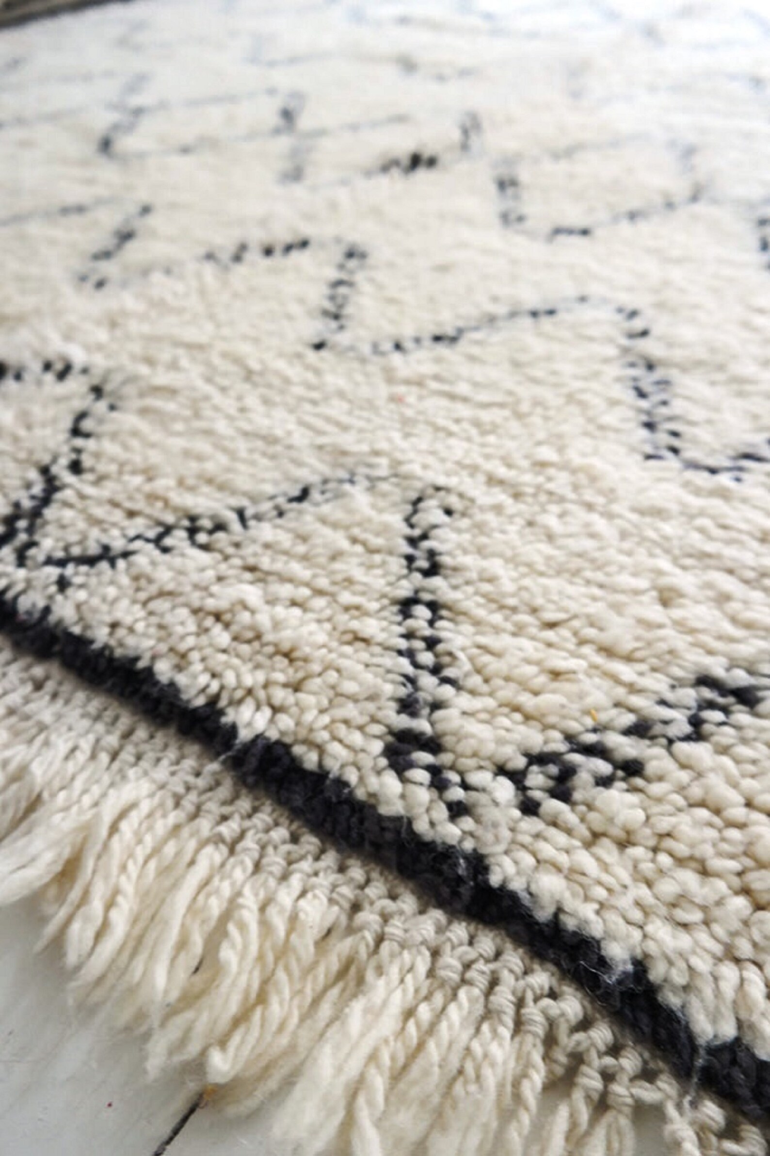 Exclusive Beni Ourain Rug White Morrocan Rug Moroccan Rug Etsy