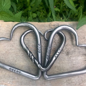 x3 Family Love Hearts - 6th Anniversary - Partner - Iron Wedding Gift - Love - Him - Her - For Her For Him - Family of 3 - Family iron gift