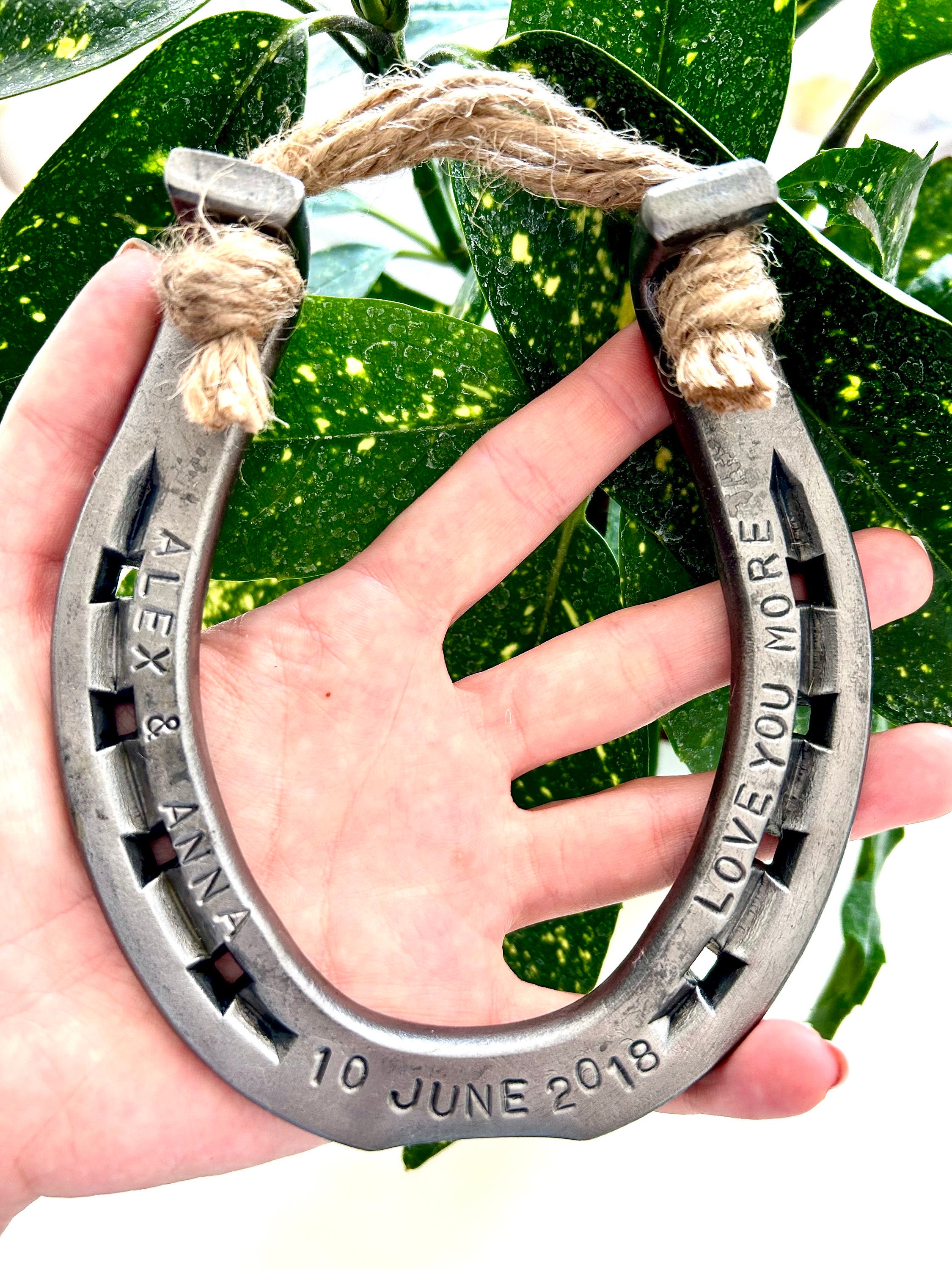 Blacksmith Made Iron Horseshoe 6th Anniversary Iron Wedding 6th Wedding ...