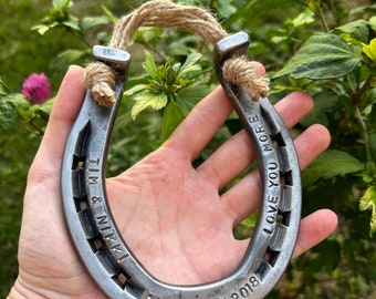 Herradura de Hierro - 6º Aniversario - Bodas de Hierro - 6º aniversario de bodas - Hierro 6 años - Regalo de aniversario - Regalo personalizado