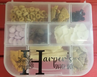 Personalize Travel Snack Box/snackle Box/ Snack Box for Kids 