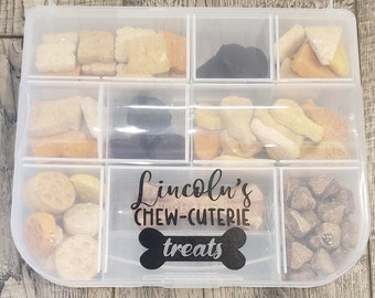 DOG treat charcuterie/chewcuterie box personalization travel size organization box/containerfor treats and snacks or snackle boxfor Pets