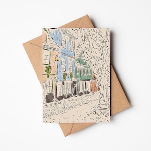 Elm Hill Norwich | Countryside Walks | A6 Hand Illustrated Greetings Card | Art Cards | Blank Inside | Occasion | Birthday | Norfolk