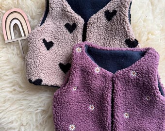 Cuddly teddy vest for children
