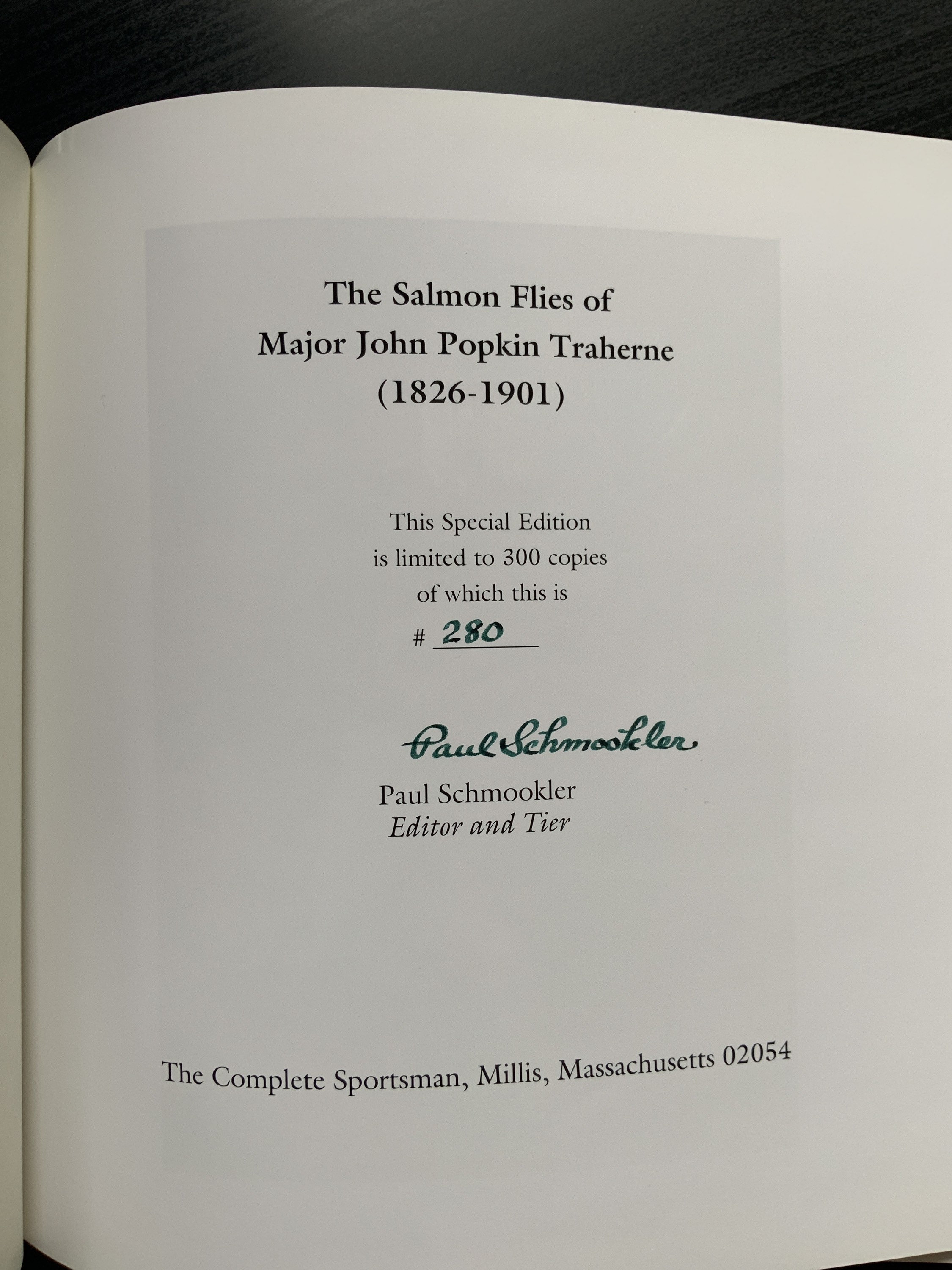 The Salmon Flies of Major John Popkin Traherne, Edited & Flies Tied by