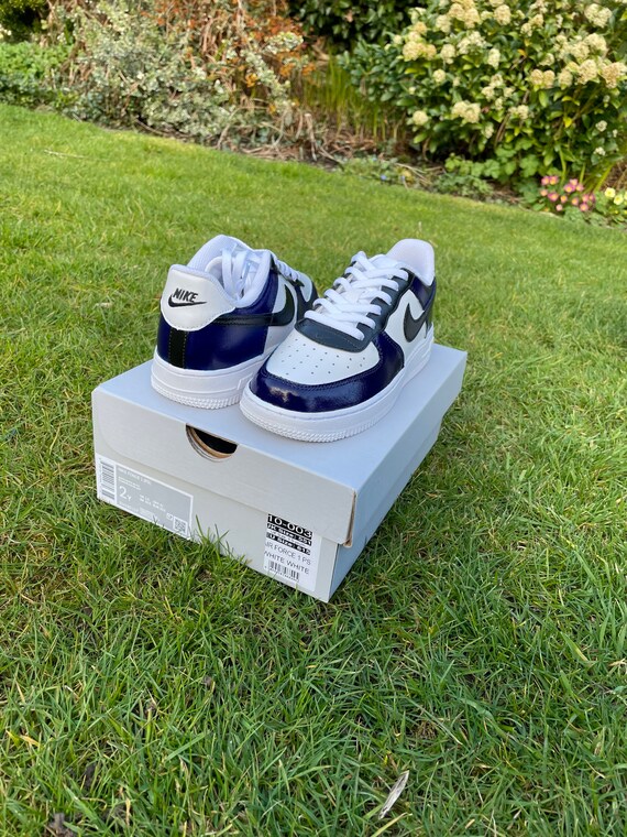 Navy and Black Custom Air Force 1s Etsy Canada