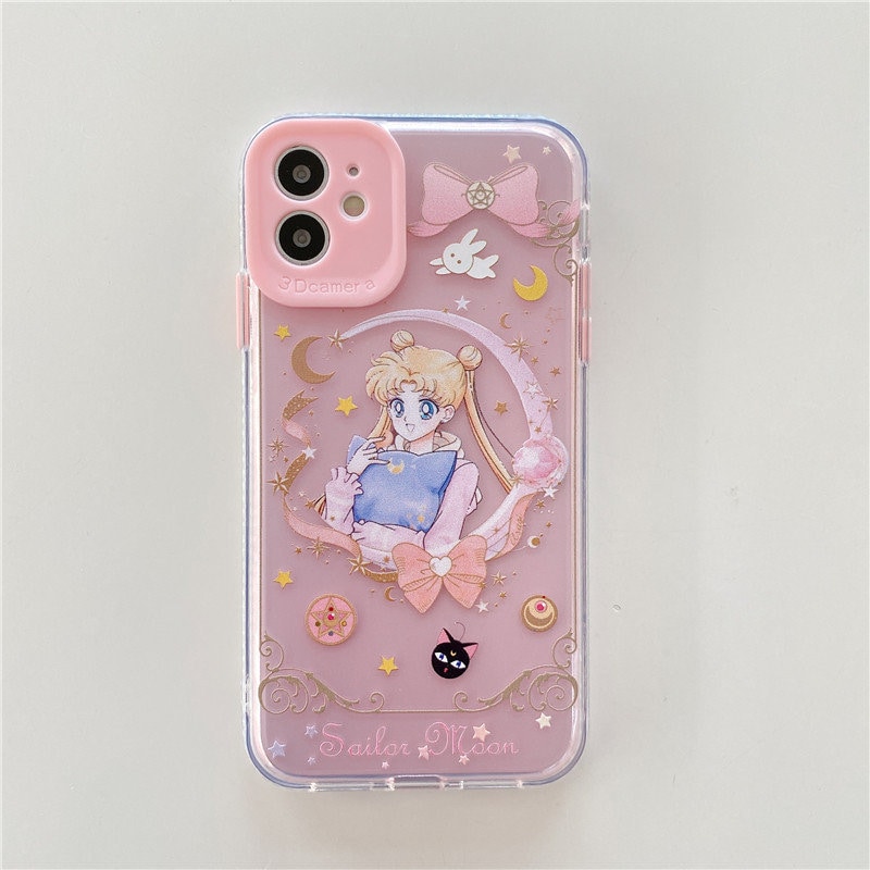 KCYSTA for iPhone 7 Plus 8 Plus Wallet Case Cover, Japan Anime Sailor Moon Case with Leather Credit Card Holder Phone Case Coque for iPhone 13 11 Pro Max