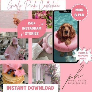 Girly Pink Collection Faceless Stock Images Digital Marketing Faceless Stock Photos MRR PLR Content Aesthetic DFY Instagram Stories Social