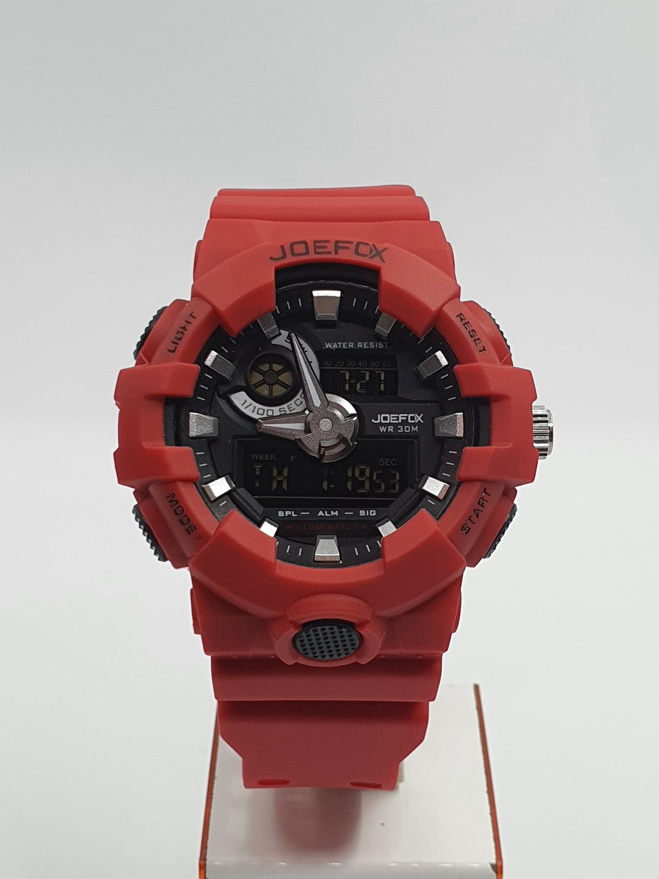 Joefox Red Sport Watch | Etsy