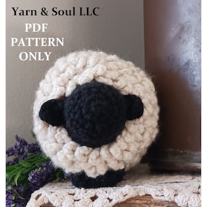 Sheep, Sheep pattern, Crochet pattern, Farmhouse sheep, Vintage, Plushie, Crochet sheep pattern, Stuffed animal, Handmade gift, Sheep design