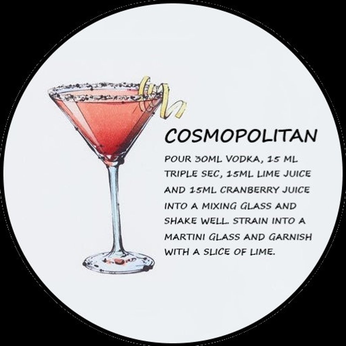 Cocktail Themed Edible Cocktail Toppers Pack of 6 x 80mm Rice Etsy