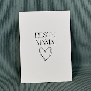 Beste moeder – Minimalistische wenskaart voor Moederdag of als een liefdevolle bedankje