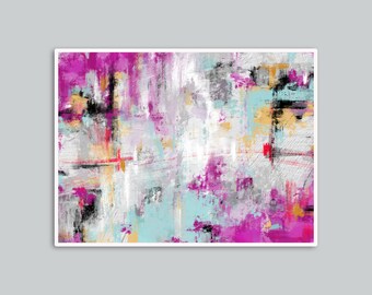 Abstract Wall Art,Pink,Red,Modern Art Prints,Geometric Art,Squares,Grid,Printable Art,Poster,Colourful,Decor,Contemporary,Digital Download