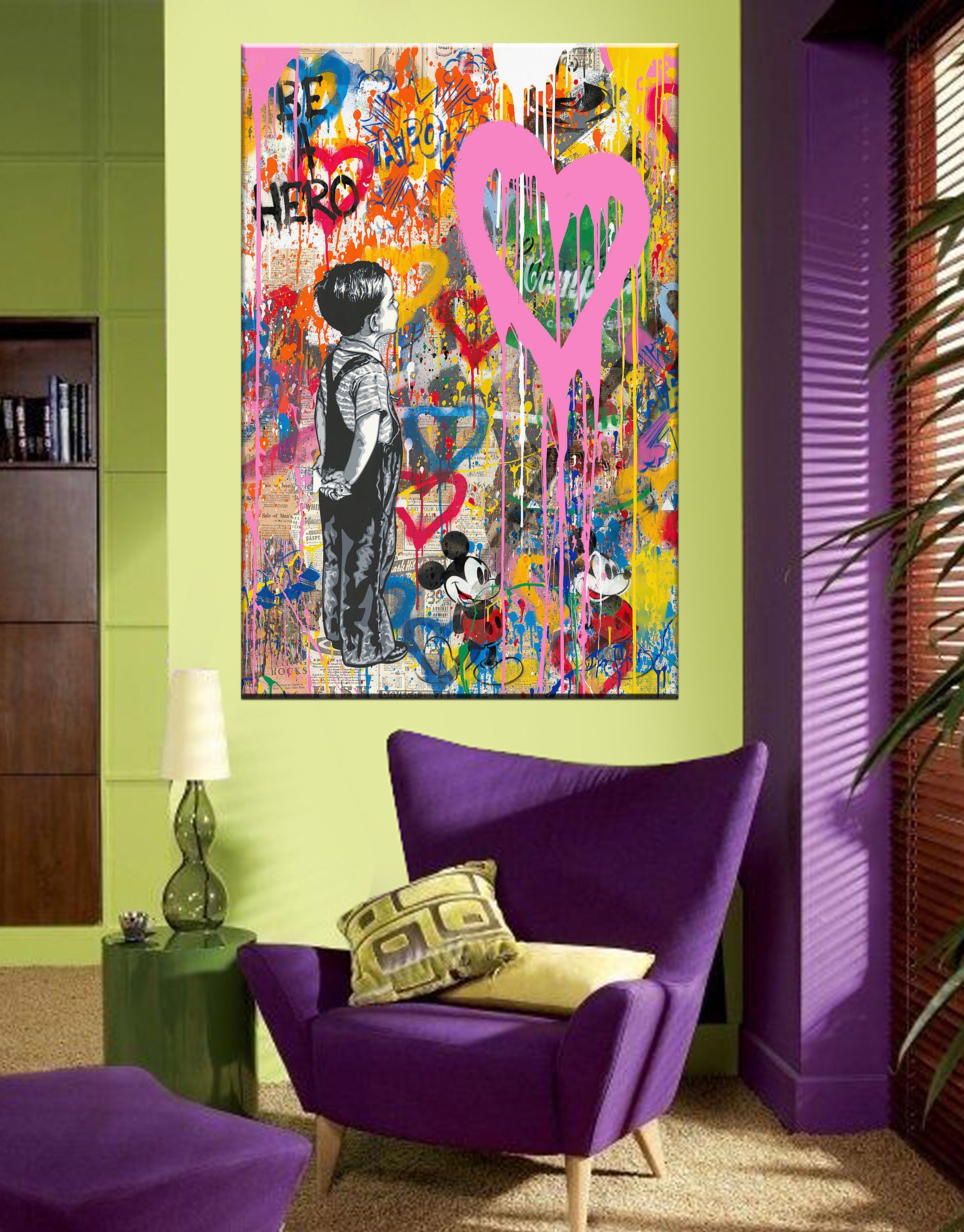 Street Art canvas graffiti modern print Etsy