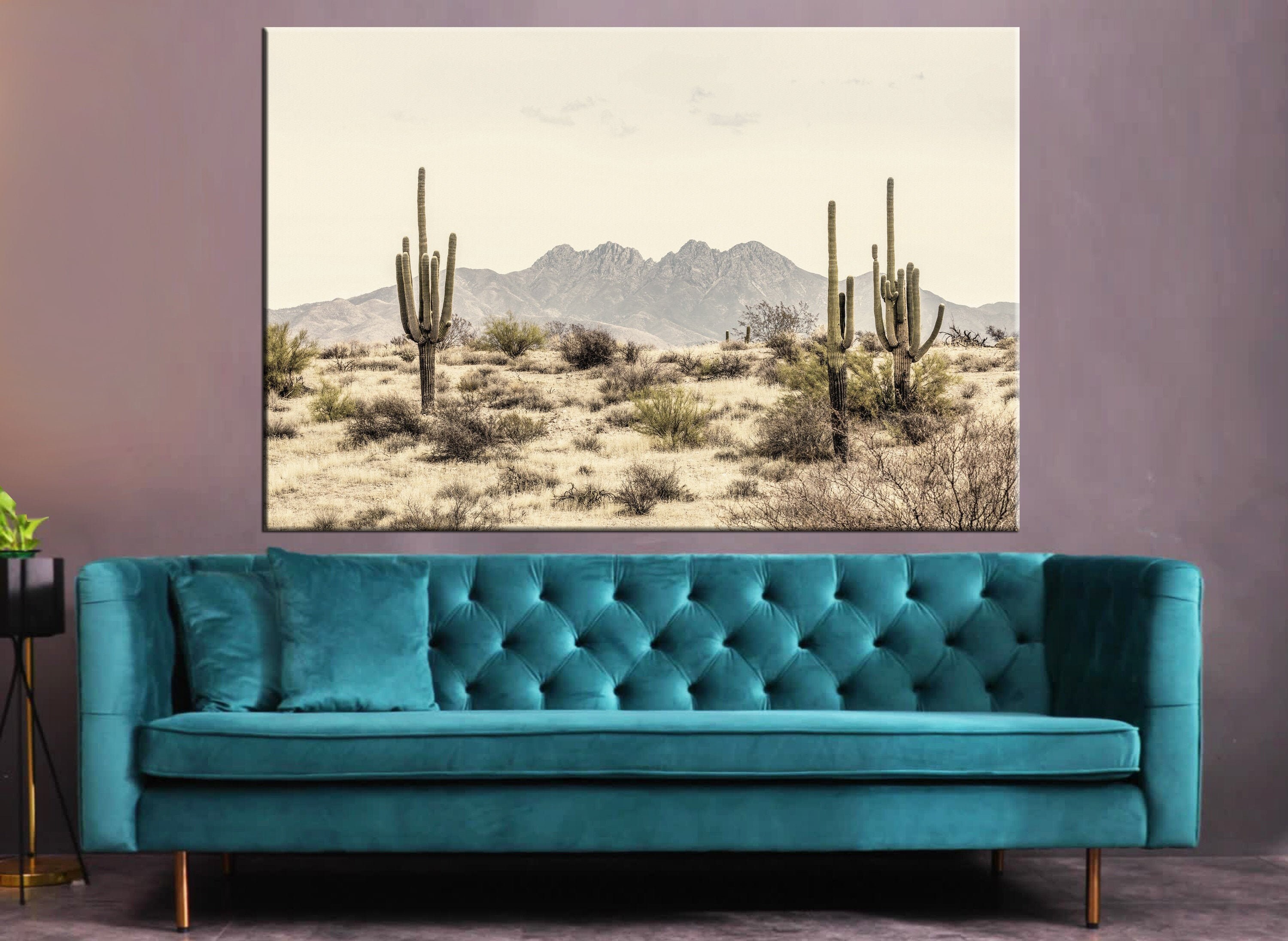 Arizona Desert Canvas Print Desert Landscape Wall Art Decor Etsy UK