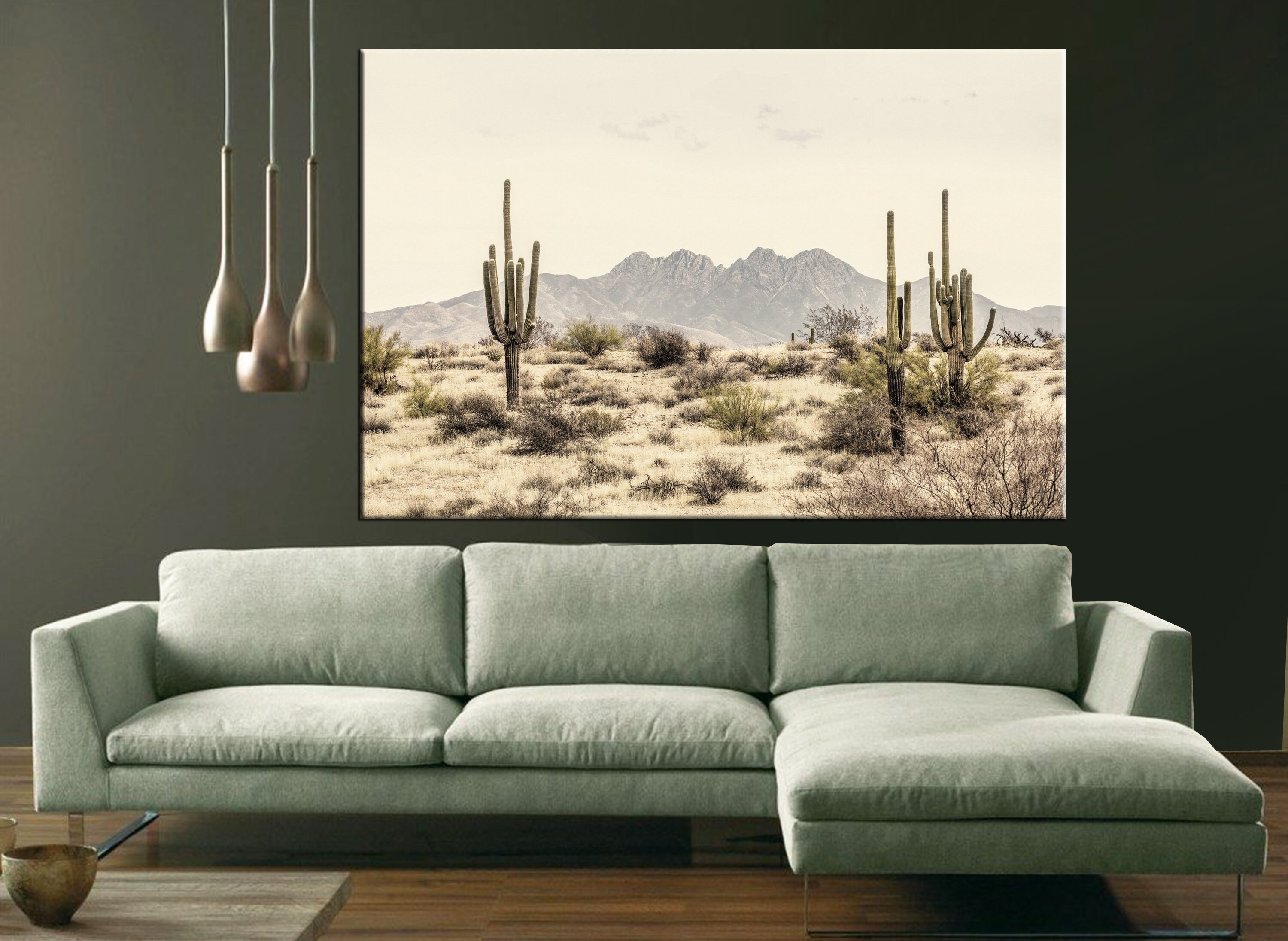 Arizona Desert Canvas Print Desert Landscape Wall Art Decor Etsy UK