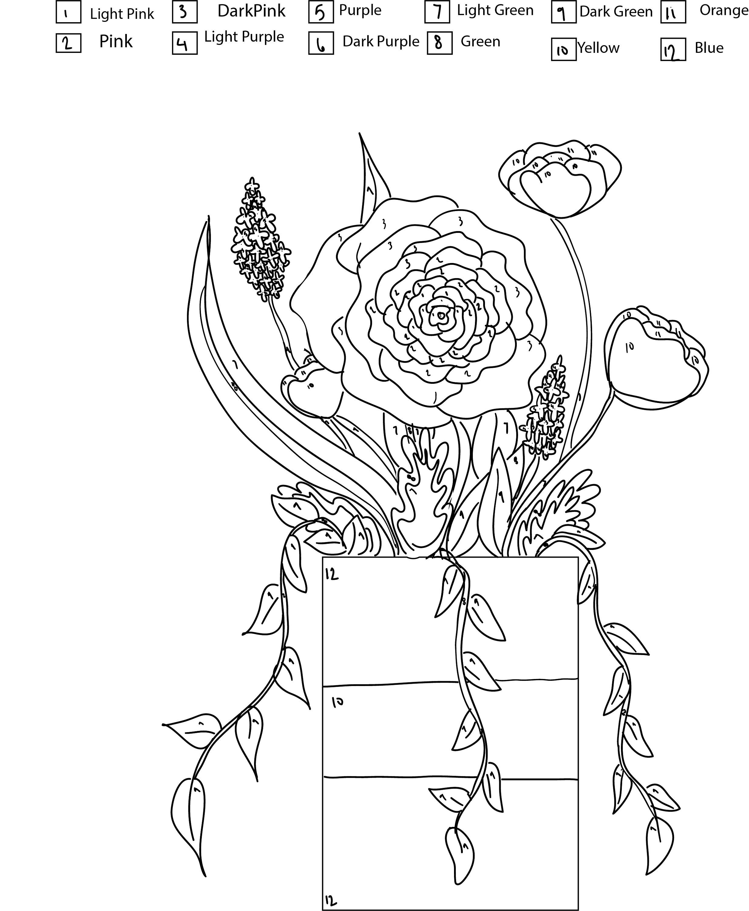 paint by number flowers printable paint by number flowers printable