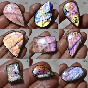 Pear Shape Purple Fire Labradorite