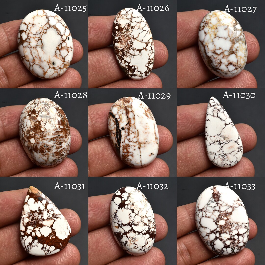 Beautiful White Wild Horse Gemstone for Jewelry Making, Natural Wild ...