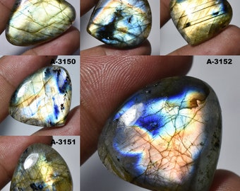 Cabochon de labradorite multicolore, pierre précieuse de labradorite en forme de perle, labradorite en vrac, pierres précieuses pour fabrication de bijoux, cabochons en gros