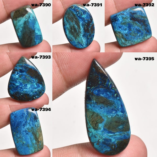 RARE Shattuckite Azurite Cabochon, Loose Gemstone Azurite Healing Crystals, Oval Shape Cabochon, Use For Making Jewelry, Gift For Her.