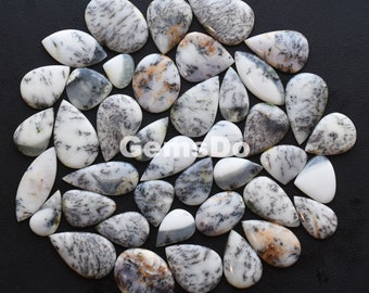 Natural Dendrite Opal Cabochon Mix Shape Gemstone Wholesale Lot Mix Size Good Quality Loose Gemstone Dendritic Opal