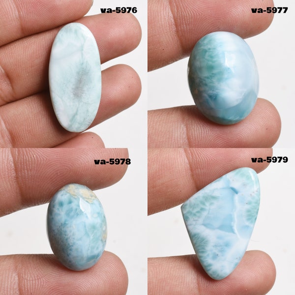 Natural Blue Larimar Cabochons, Wholesale Price Cabochons, Blue Larimar Lot, Mix Shape Gemstones, Loose Gemstone For Jewelry Making