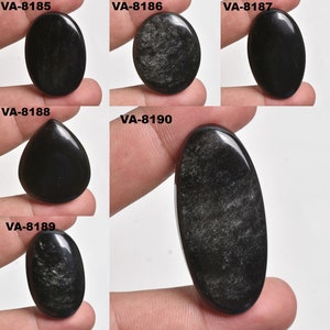 Crystal Obsidian Cabochon Gemstone , Black Obsidian Cabochon,  Polished Gem, Solid Black, Beautiful Stone, Unique Gemstone, Jewelry