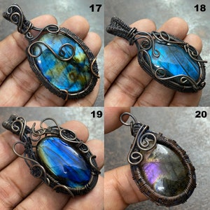 Labradorite! Tree Of life Pendants, Wire Wrapped Pendants, Copper Wire Wrapping Stone, Wholesale Quantity Available, Loose Gemstone Pendants