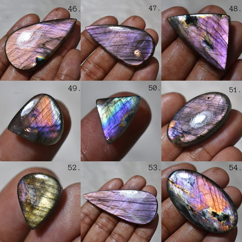 Purple Fire Labradorite Loose Crystal