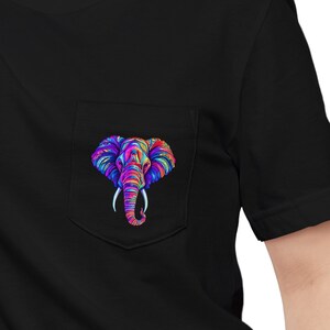 Elephant Pocket Shirt, Elephant Mandala Shirt, Elephant T-Shirt, Boho Elephant Shirt, Animal Shirts, Animal Lover Shirt, Animal Lover Tee
