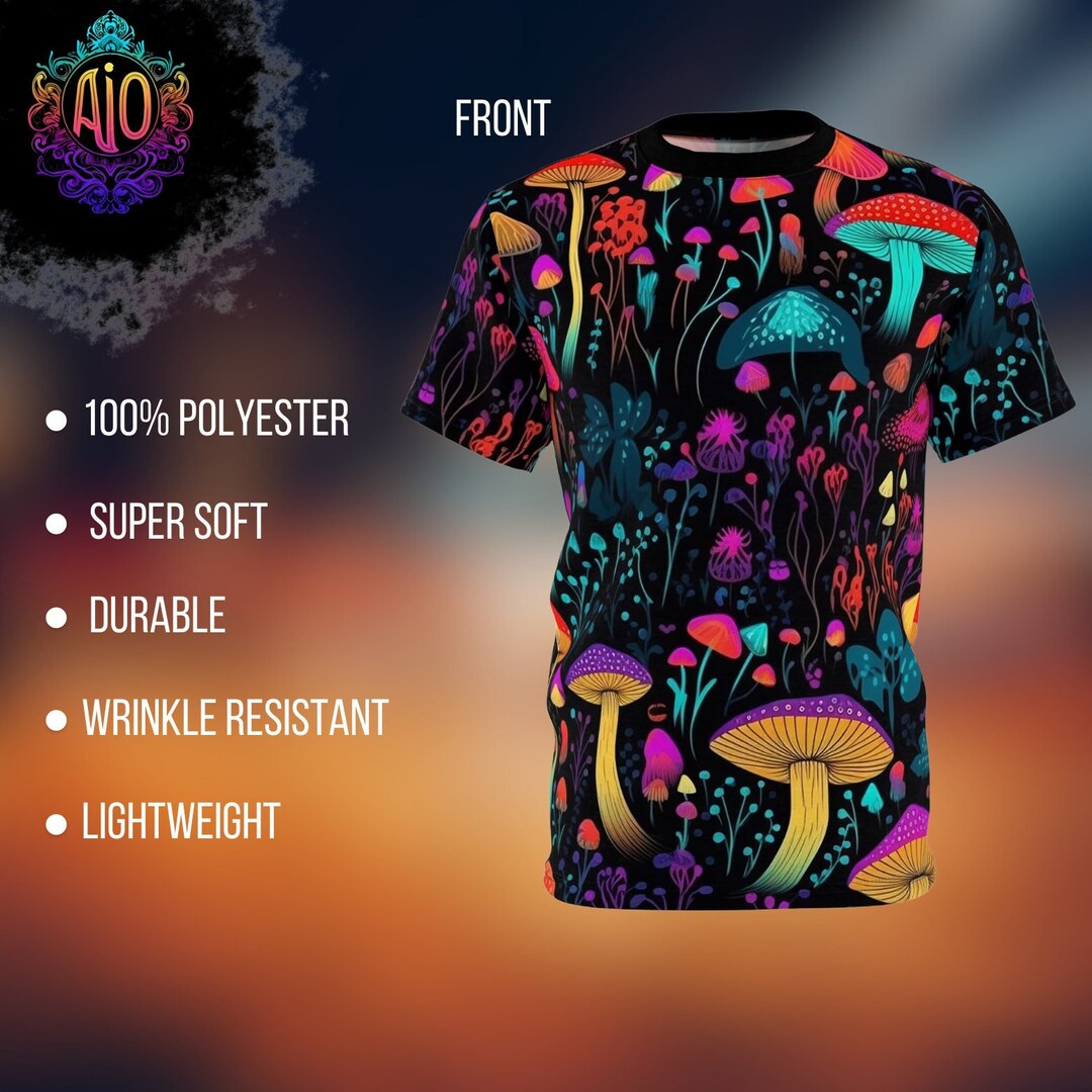 Psychedelic Shirt | Trippy Mushroom Tee Shirt | Festival Wear | Heady ...
