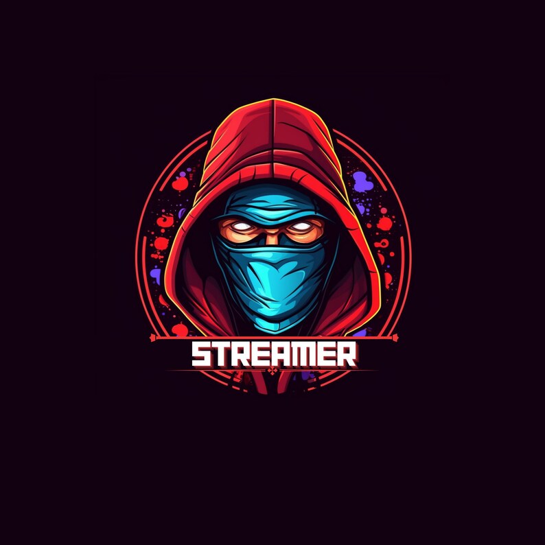 30x Streamer Logo Templates Pack - Hooded Streamer Logo Template Pack ...