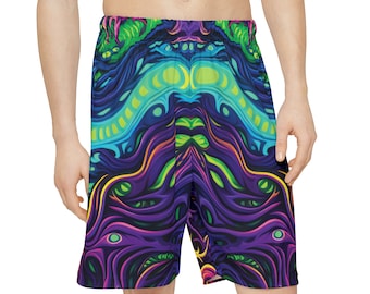 Mens Festival Shorts | Trippy Rave Shorts | Festival Outfit | Rave Outfit | Psychedelic Shorts