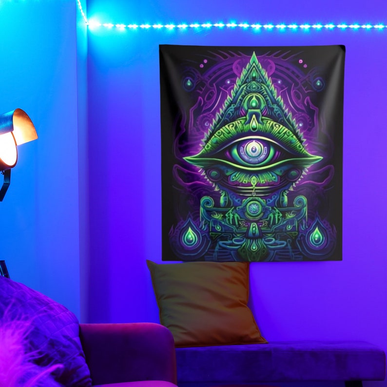 Third Eye Wall Tapestry | Trippy Eye Tapestry | Psychedelic Wall ...