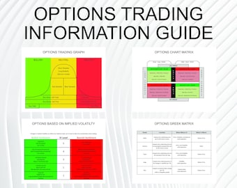 Options Trading Guide, Implied Volatility, Greek Matrix (Digital Download)