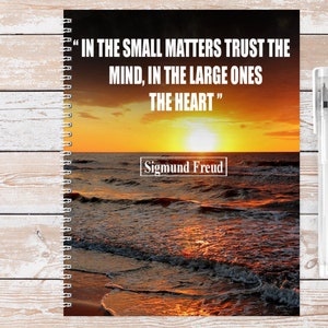 Inspirational Quote A5 notebook. Contains 60 sheets of lined or blank 100% recycled paper. Eco friendly. bio-degradable. Ideal gift image 1